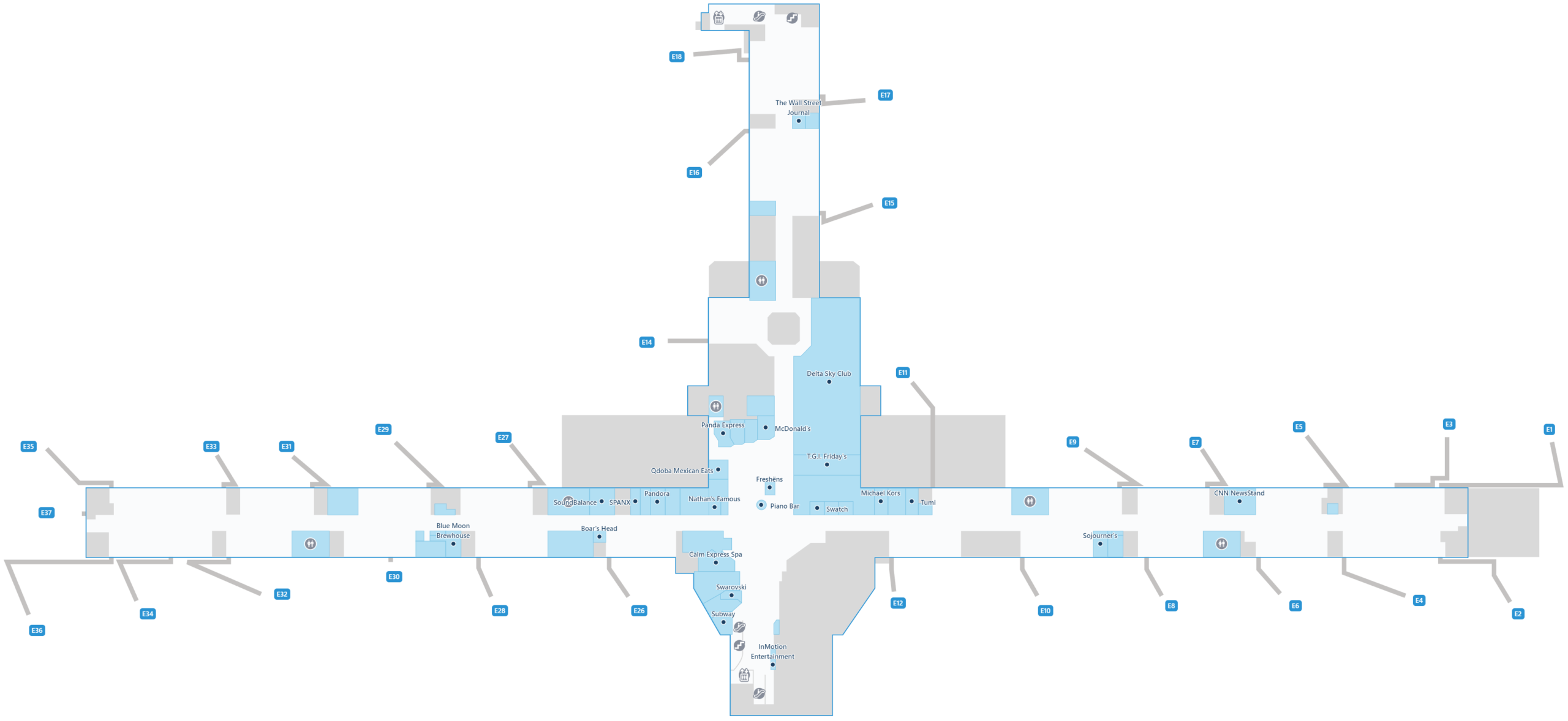 Atlanta Airport Domestic Terminal Map